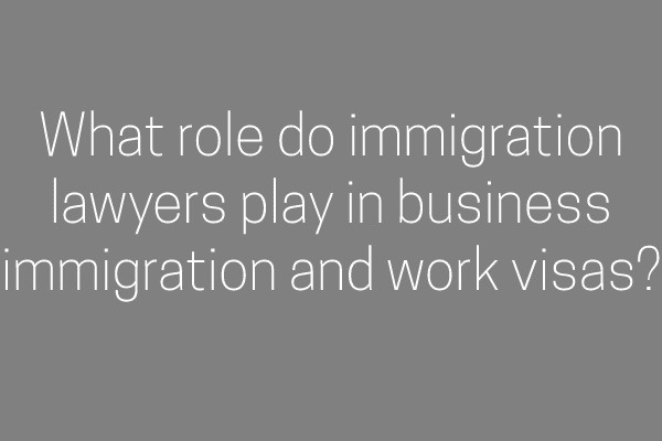 What role do immigration lawyers play in business immigration and work visas?