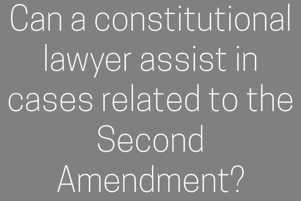 Can a constitutional lawyer assist in cases related to the Second Amendment?